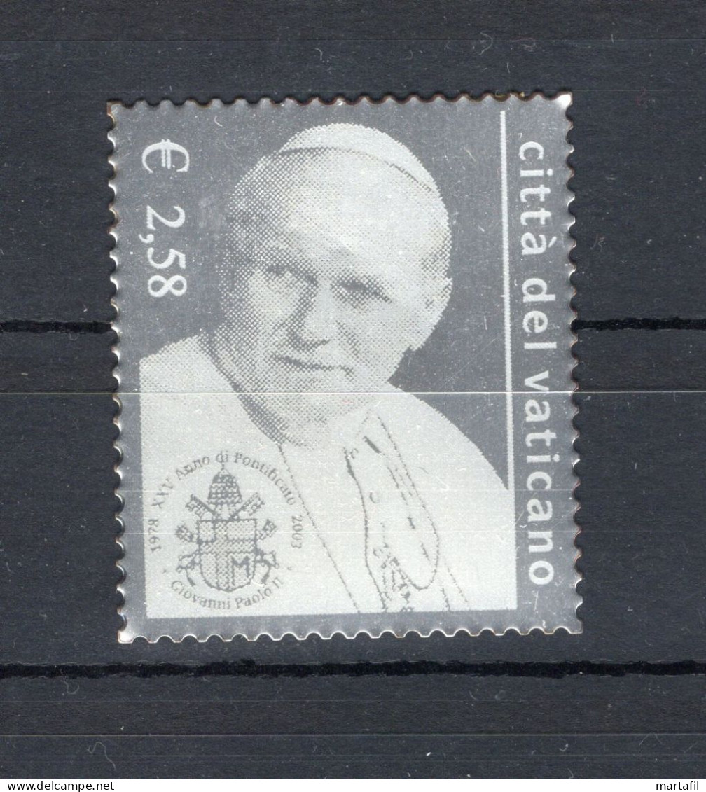 2003 VATICANO N.1312 SET MNH ** Lamina D'argento, Ritratto Del Pontefice - Ungebraucht