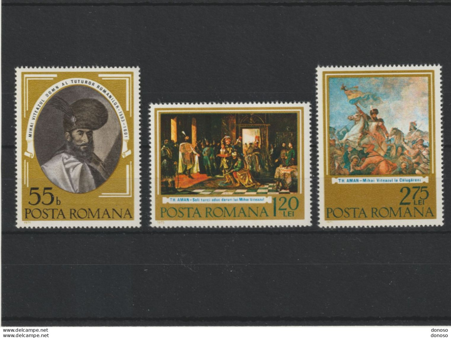 ROUMANIE 1975 UNION DES PRINCIPAUTES Yvert 2909-2911 Michel 3277-3279 NEUF** MNH - Unused Stamps