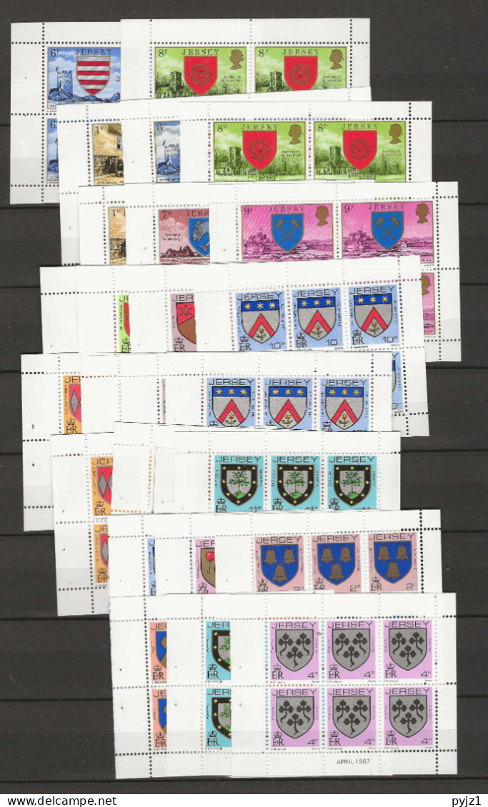 1980-87 MNH Jersey Collection Of Booklet Panes  Postfris** - Jersey