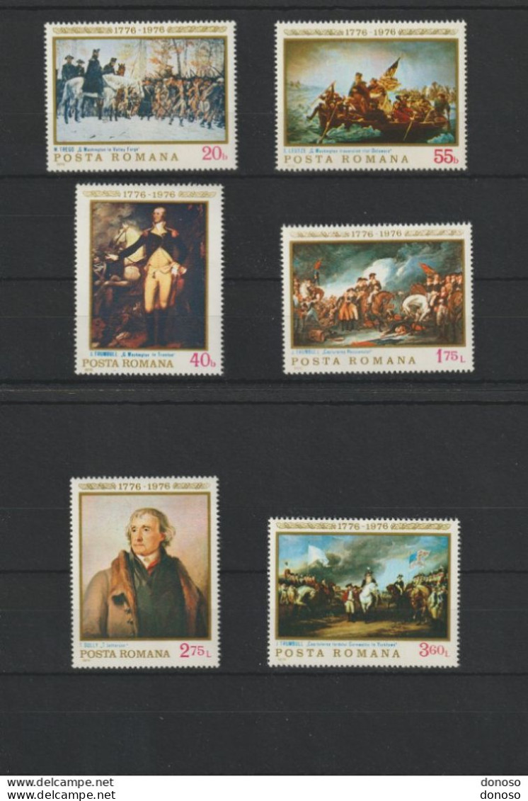 ROUMANIE 1976 Bicentenaire USA Yvert 2943-2948, Michel 3320-3325 NEUF** MNH Cote 5,50 Euros - Neufs