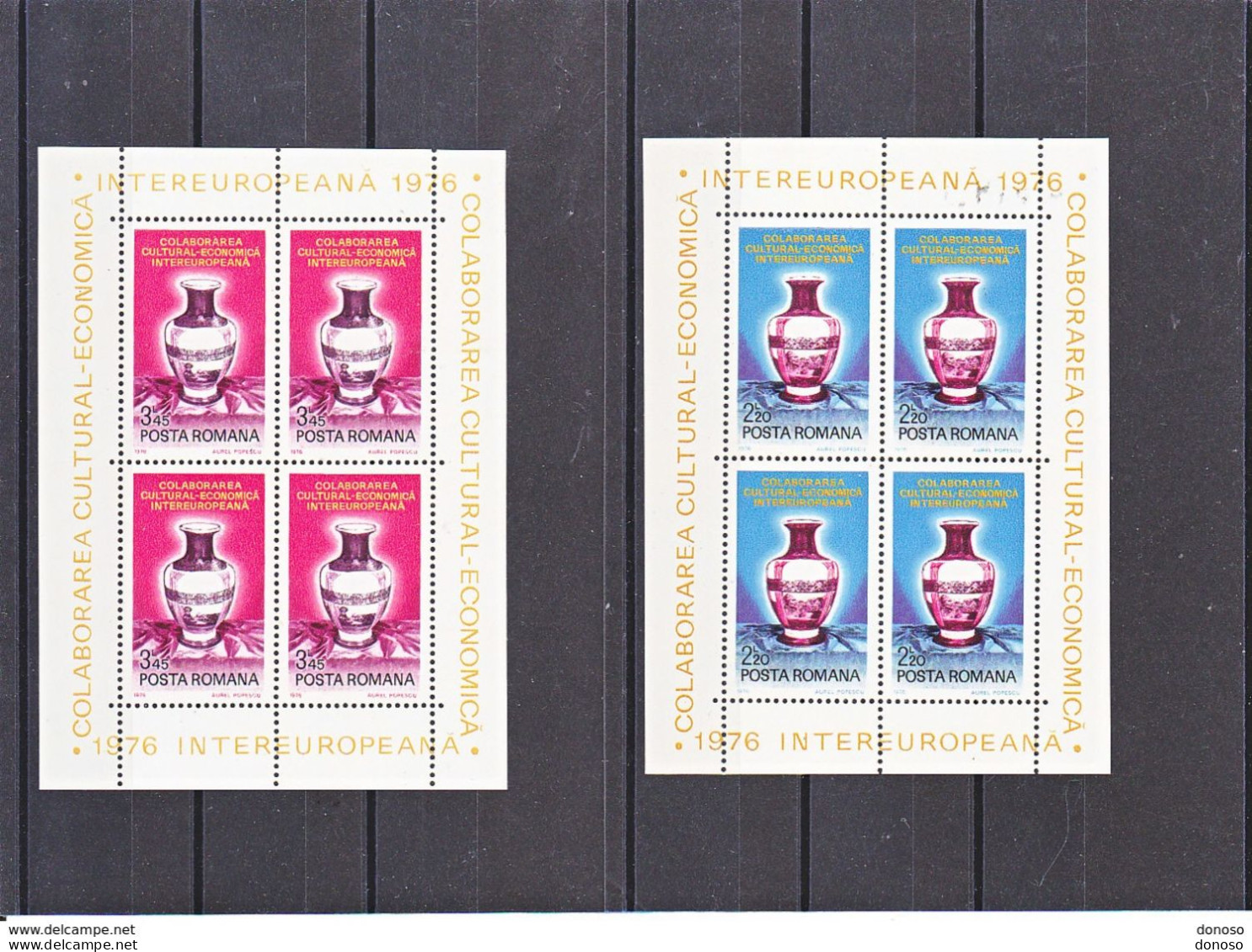 ROUMANIE 1976 EUROPE 2 FEUILLETS Yvert 2960-2961 Michel Bl 133-134 NEUF** MNH Cote 12 Euros - Unused Stamps