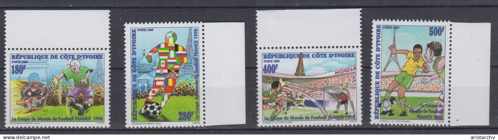 COTE D'IVOIRE 1998 FOOTBALL WORLD CUP - 1998 – Frankreich