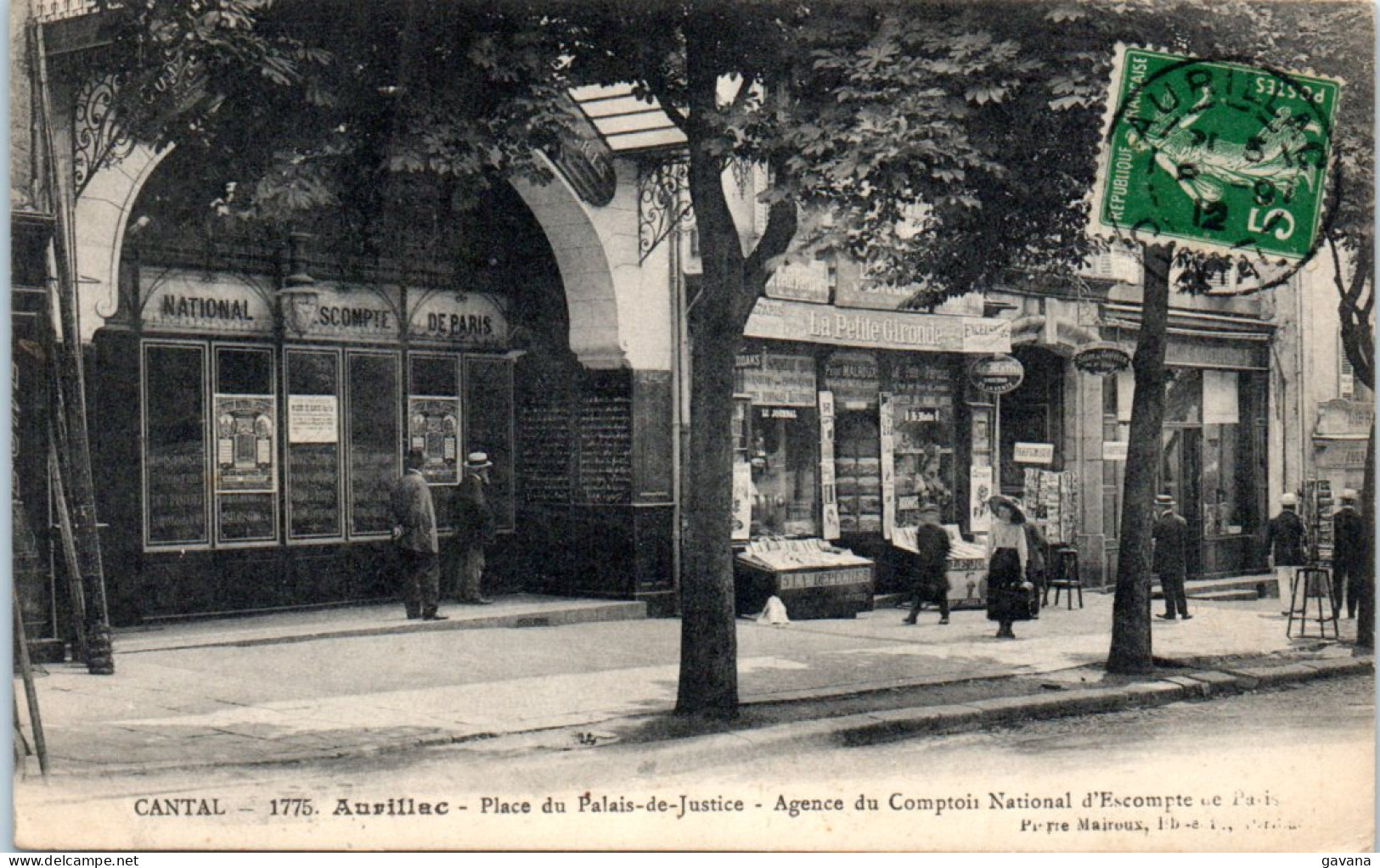15 AURILLAC - Place Du Palais-de-Justice - Agence Du Comptoir National D'Escompte  - Aurillac