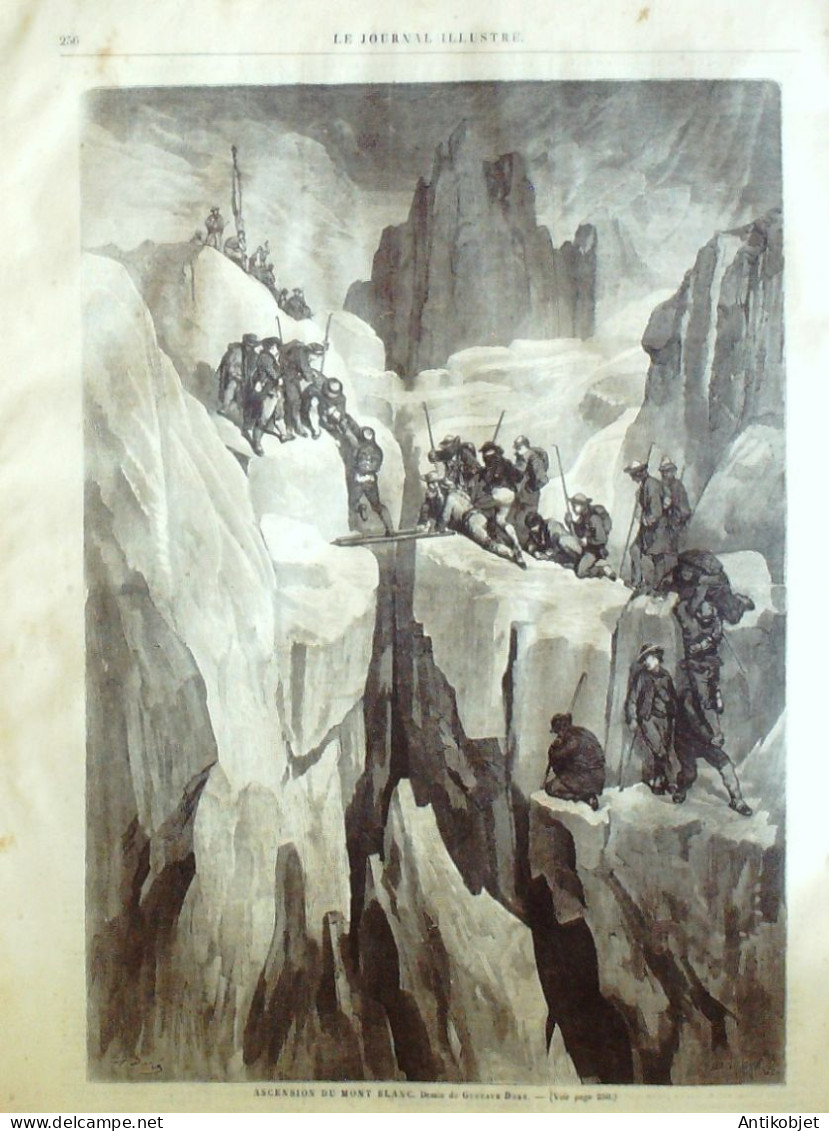 Le Journal Illustré 1865 N°78 Mulhouse (68) Italie Castel-Gandolfo Mont-Blanc (73) Le Caire - 1850 - 1899