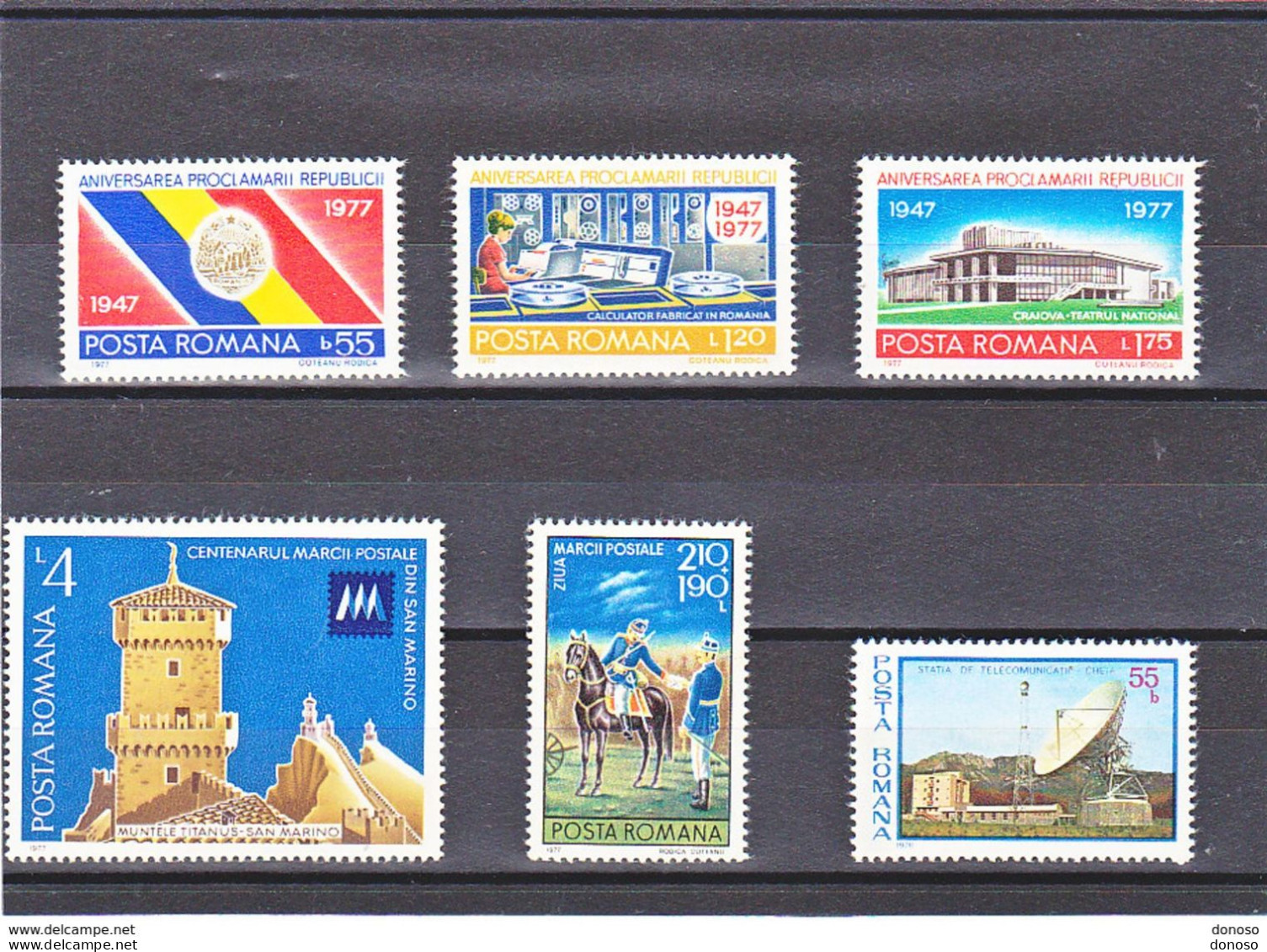 ROUMANIE 1977  Yvert  3020 + 3039 + 3071 + 3085-3087 NEUF** MNH Cote 6,50 Euros - Unused Stamps