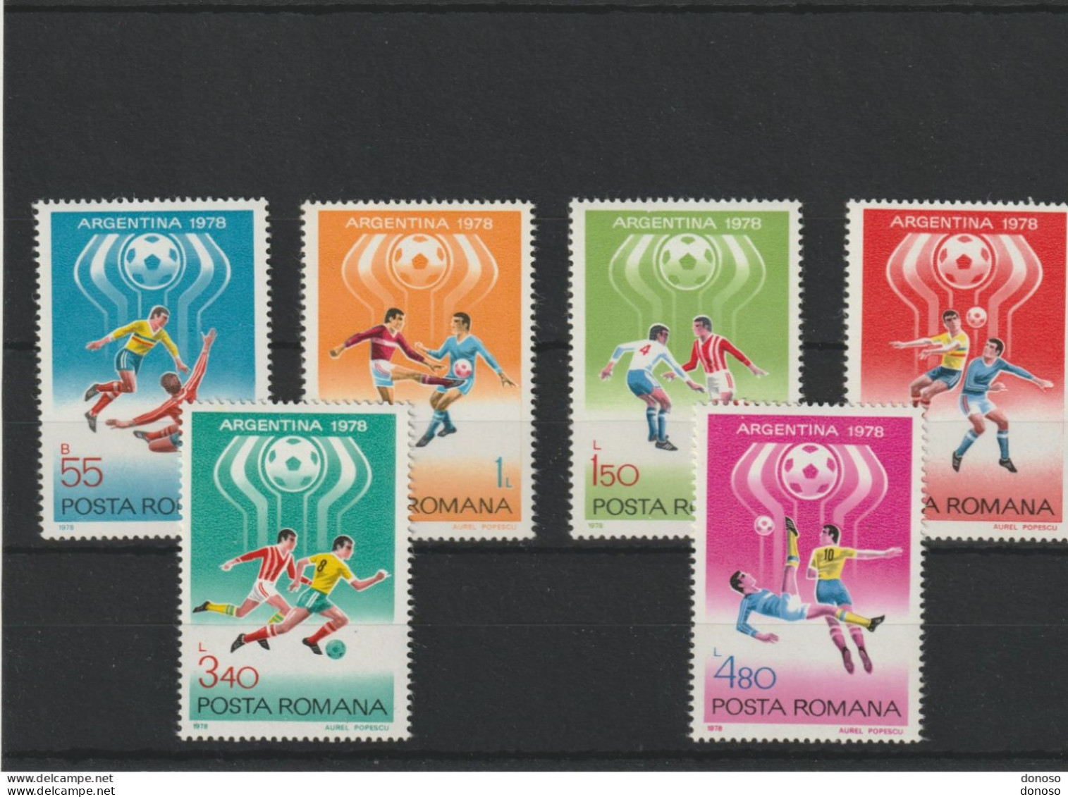 ROUMANIE 1978 Coupe Du Monde De Football, Argentine Yvert 3094-3099, Michel 3506-3511 NEUF** MNH Cote 5 Euros - Unused Stamps