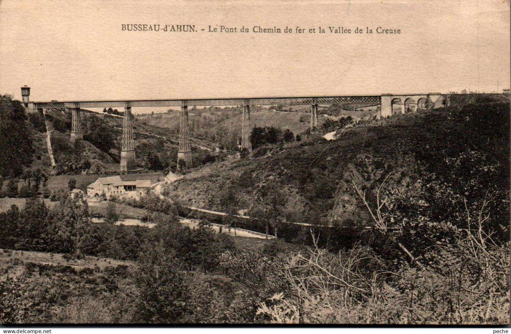 N°1802 W -cpa Busseau D'Ahun -le Pont Du Chemin De Fer - - Opere D'Arte