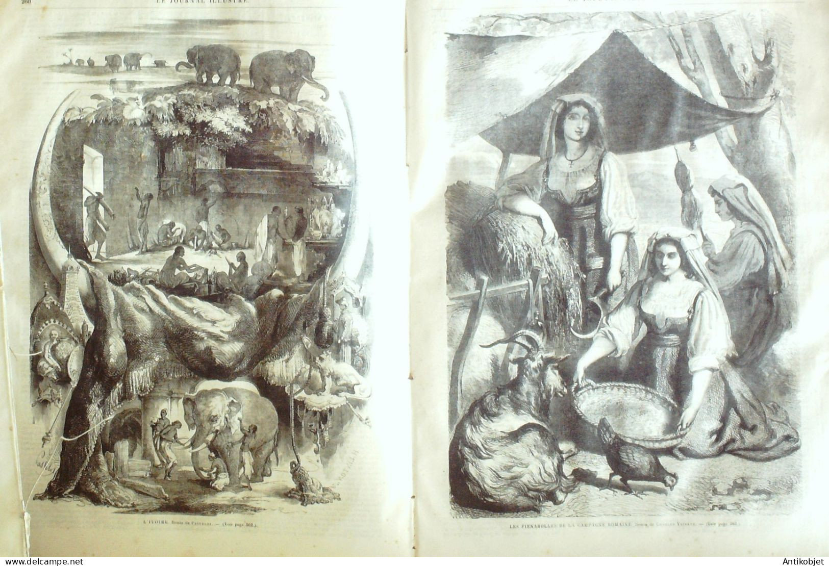 Le Journal Illustré 1865 N°79 Suisse Vevey Cochinchine Trang-Bang La Charité (58) L'ivoire - 1850 - 1899