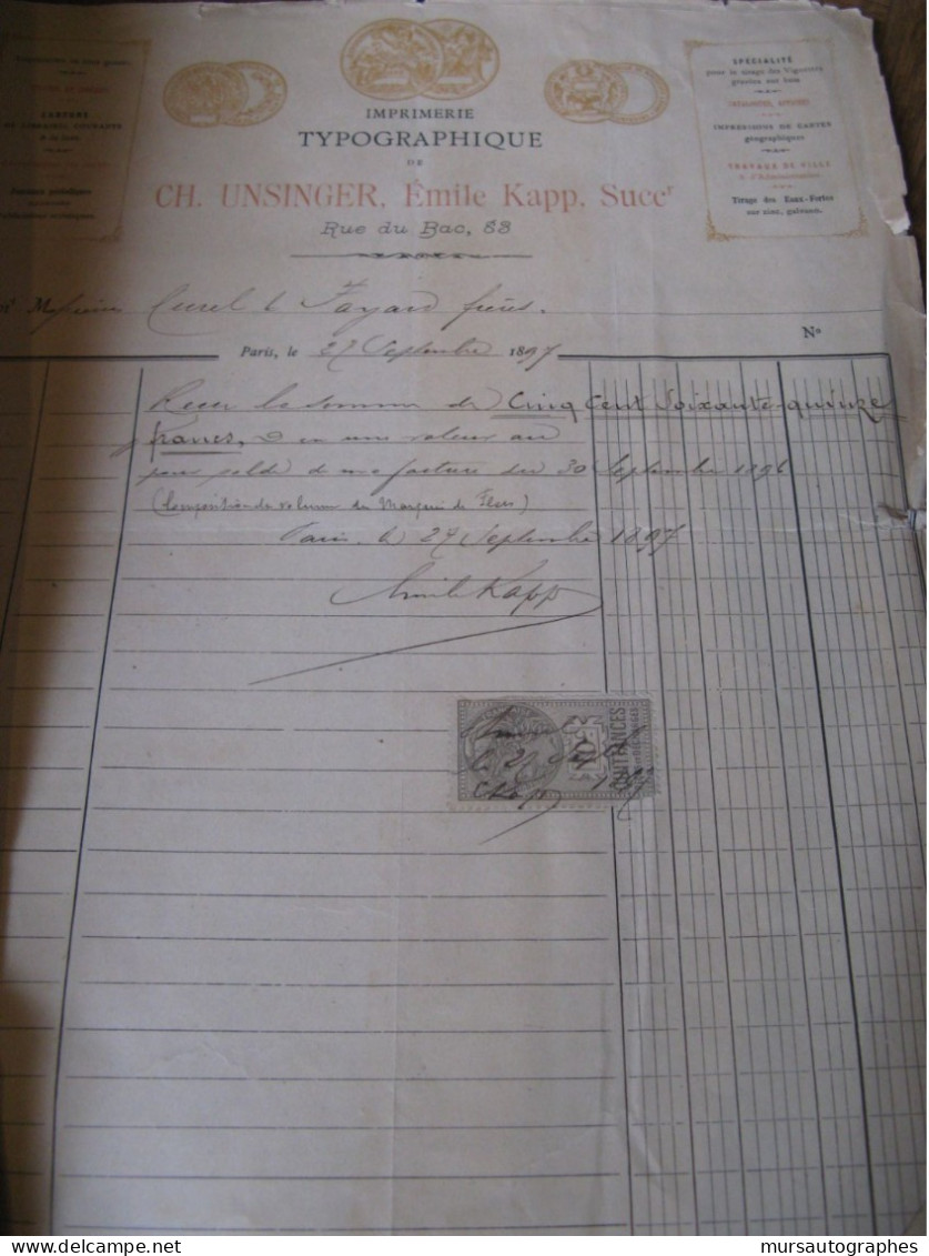 MARQUIS DE FLERS DOSSIER Autographe Signé 1892 PUBLICATION "LOUIS-PHILIPPE" - Schrijvers