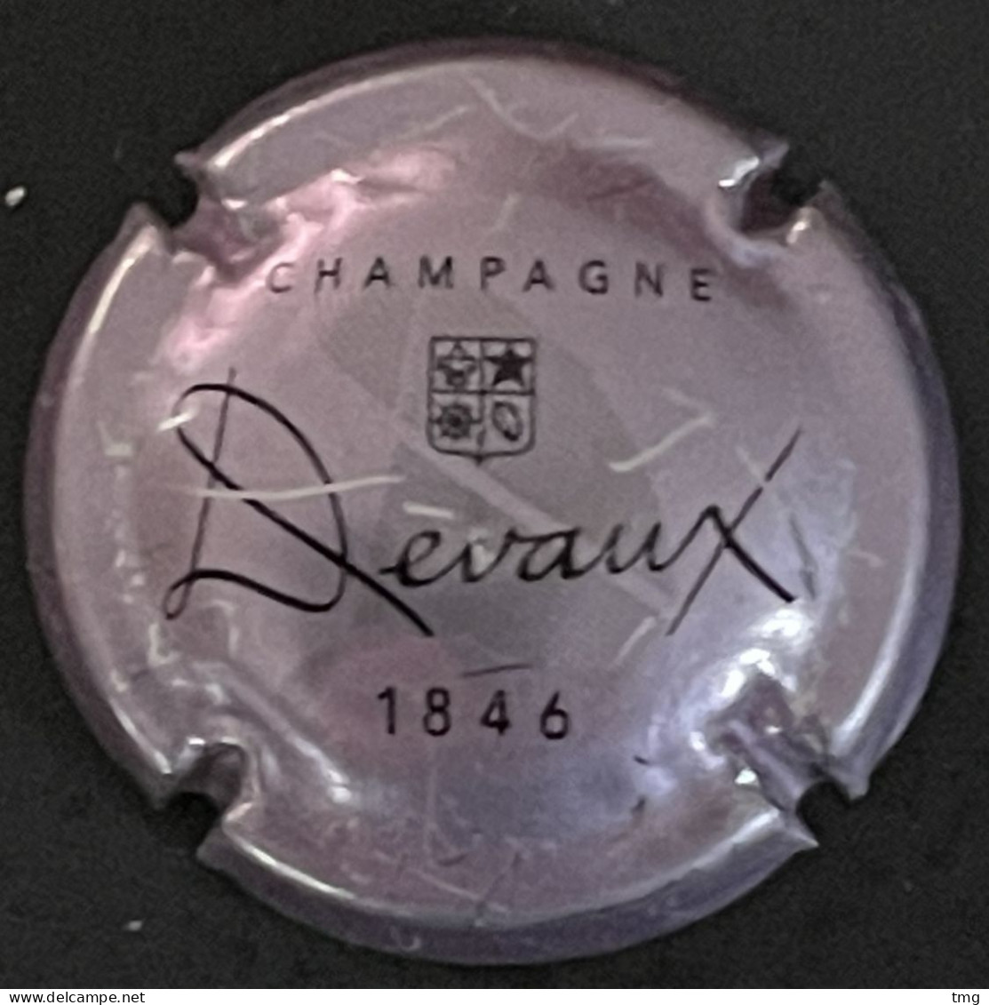 266 - 17 - Devaux, Rosé Et Noir, Sans Carré, 1846 (côte 1,5 €) Capsule De Champagne - Devaux