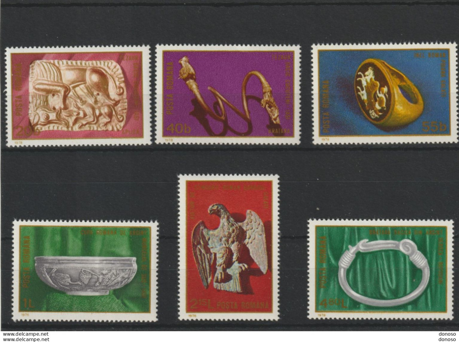 ROUMANIE 1978 ARCHEOLOGIE DACE Yvert 3133-3138, Michel 3548-3553 NEUF** MNH Cote 3,50 Euros - Unused Stamps