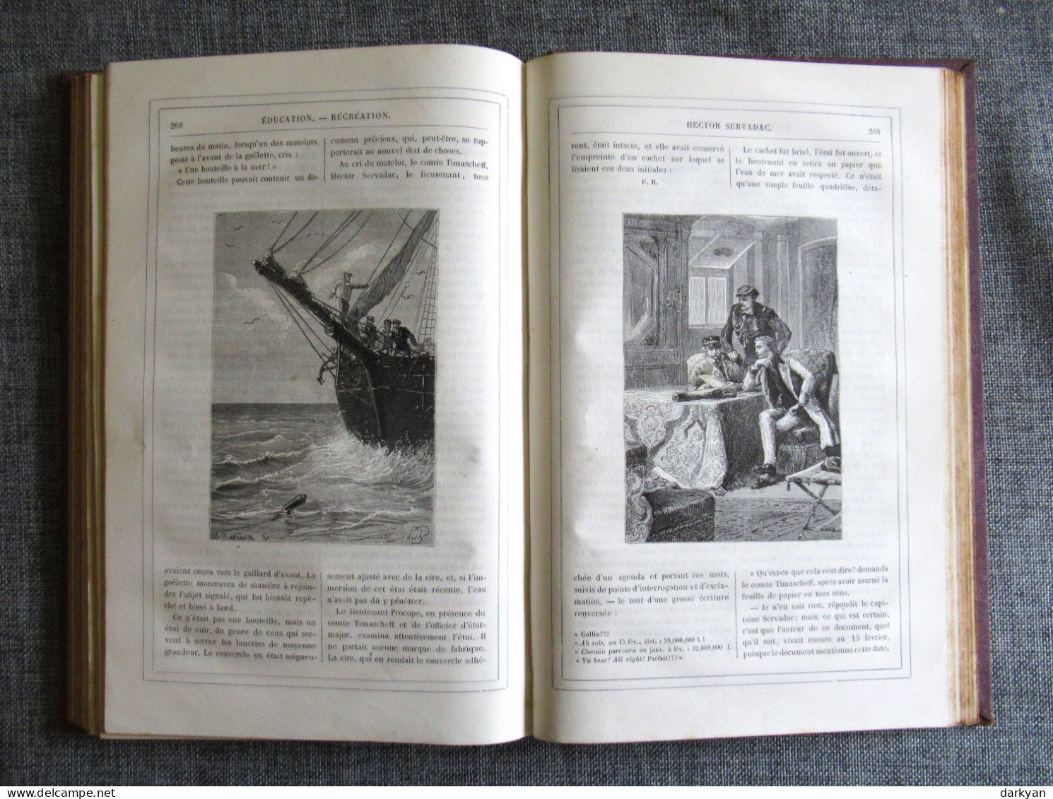 Jules Verne, Stahl - Lot De 6 Tomes Du Magasin D'éducation Et De Récréation (1869 à 1873) - Hetzel - 1801-1900