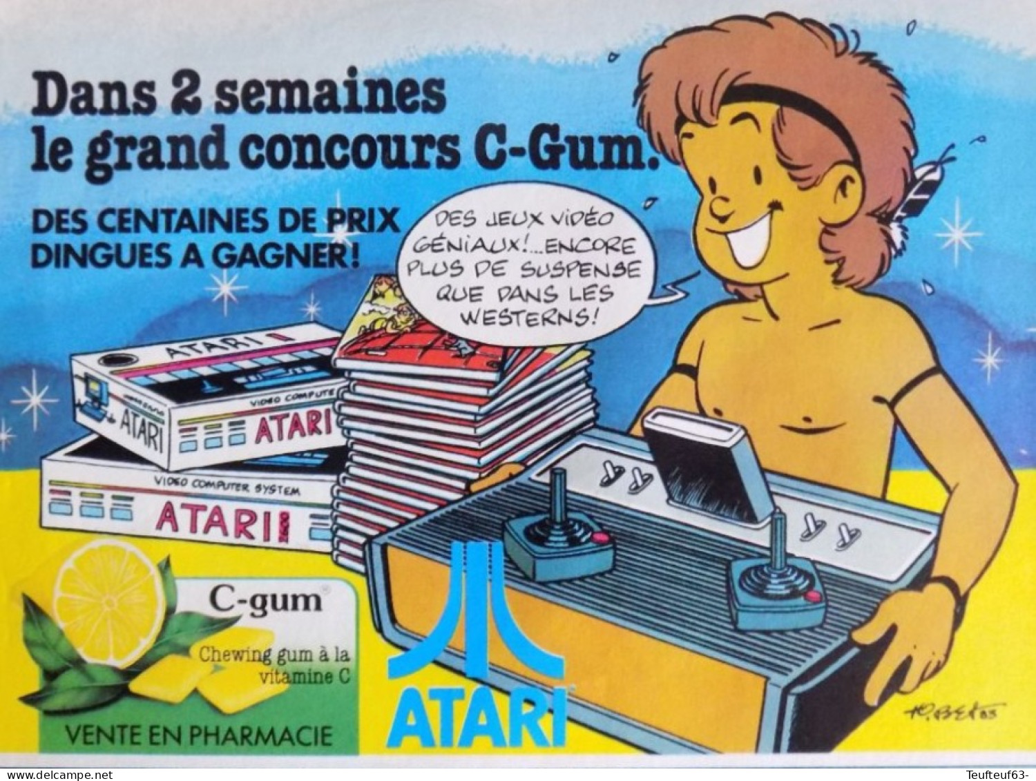 Publicité De Presse ; La Console De Jeu Atari - Ill. Tibet - Publicidad