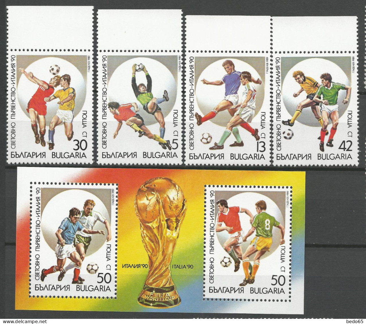 ITALIA  90 N° 3275 à 3278 + Bloc 163 NEUF** SANS CHARNIERE NI TRACE / Hingeless  / MNH - 1990 – Italie