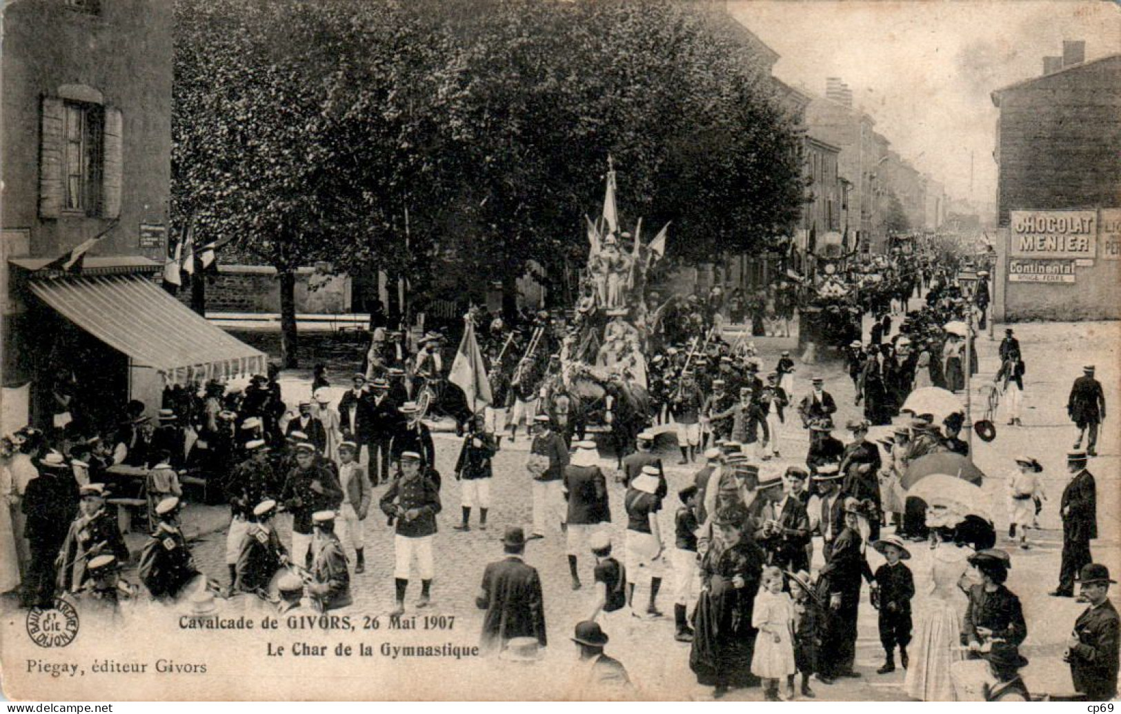 Givors Cavalcade 26 Mai 1907 Char De La Gymnastique Rhône 69700 Cpa Non Ecrite Au Dos En B.Etat - Givors