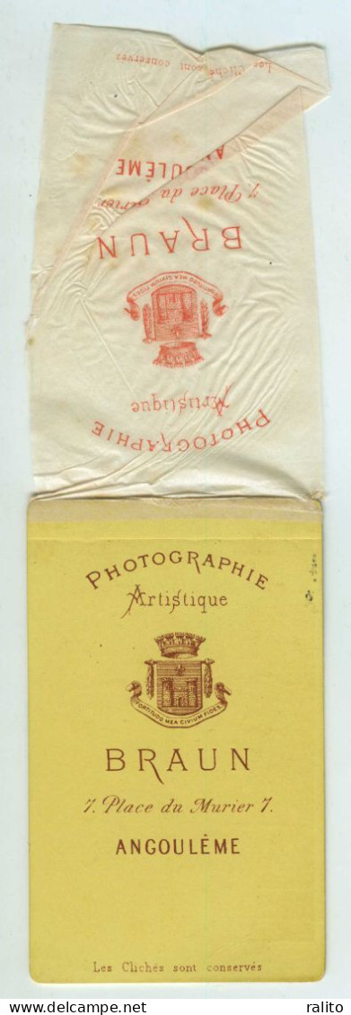 JEUNE FILLE Vers 1880 CDV Par BRAUN à ANGOULÊME - Old (before 1900)
