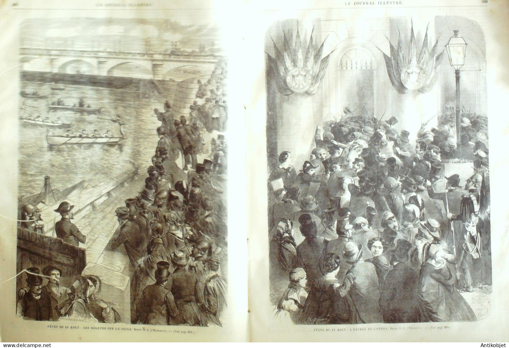 Le Journal Illustré 1865 N°80 Lons-Le-Saunier (39) Régates Sur La Seine Foederis Arca - 1850 - 1899