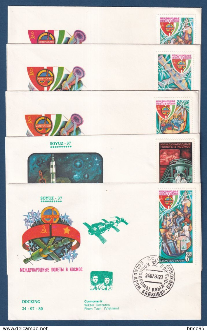 Russie - CCCP - FDC - Premier Jour - Soyouz - Espace - 1980 - Covers & Documents