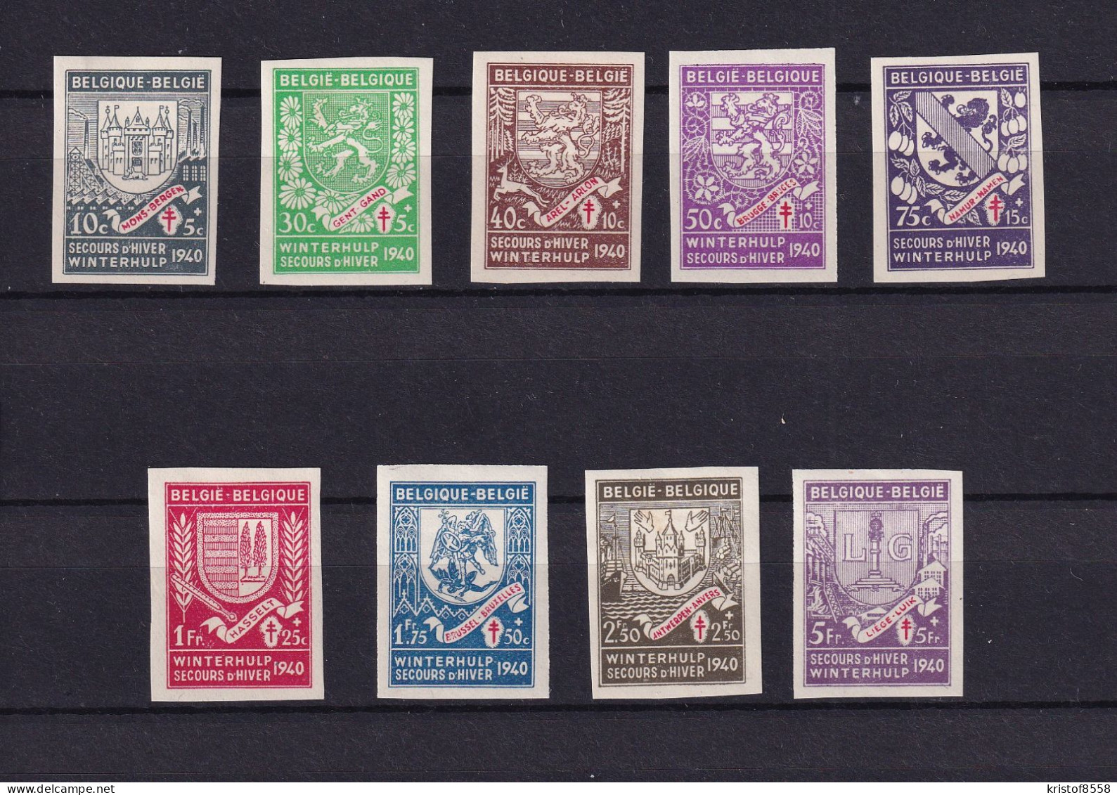 [2828] Zegels 547A - 555A * Scharnier - Unused Stamps