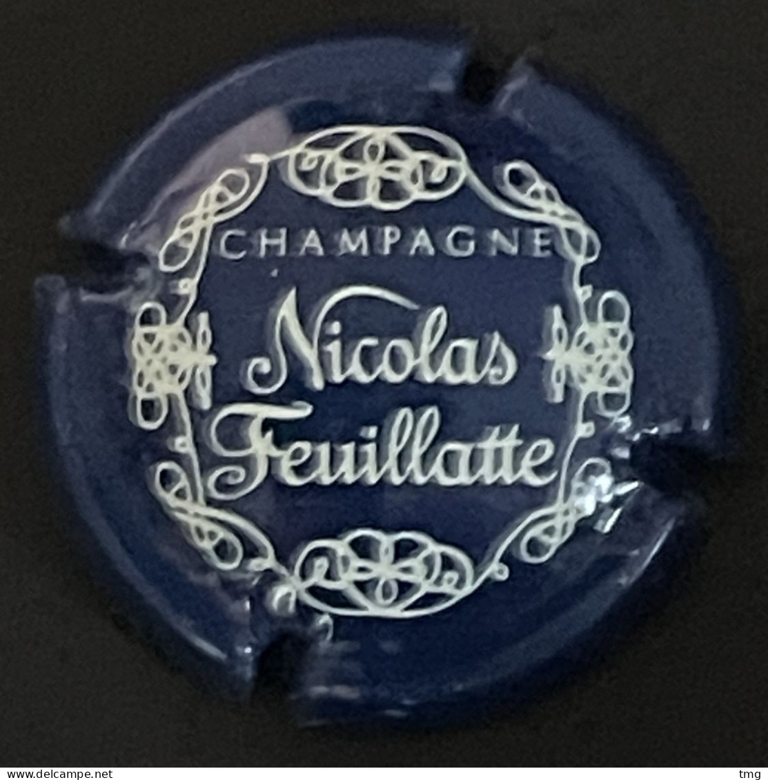 320 - 11 - Feuillatte Nicolas, Bleu Et Crème, CHAMPAGNE Grosses Lettres (côte 1,5 €) Capsule De Champagne - Feuillate