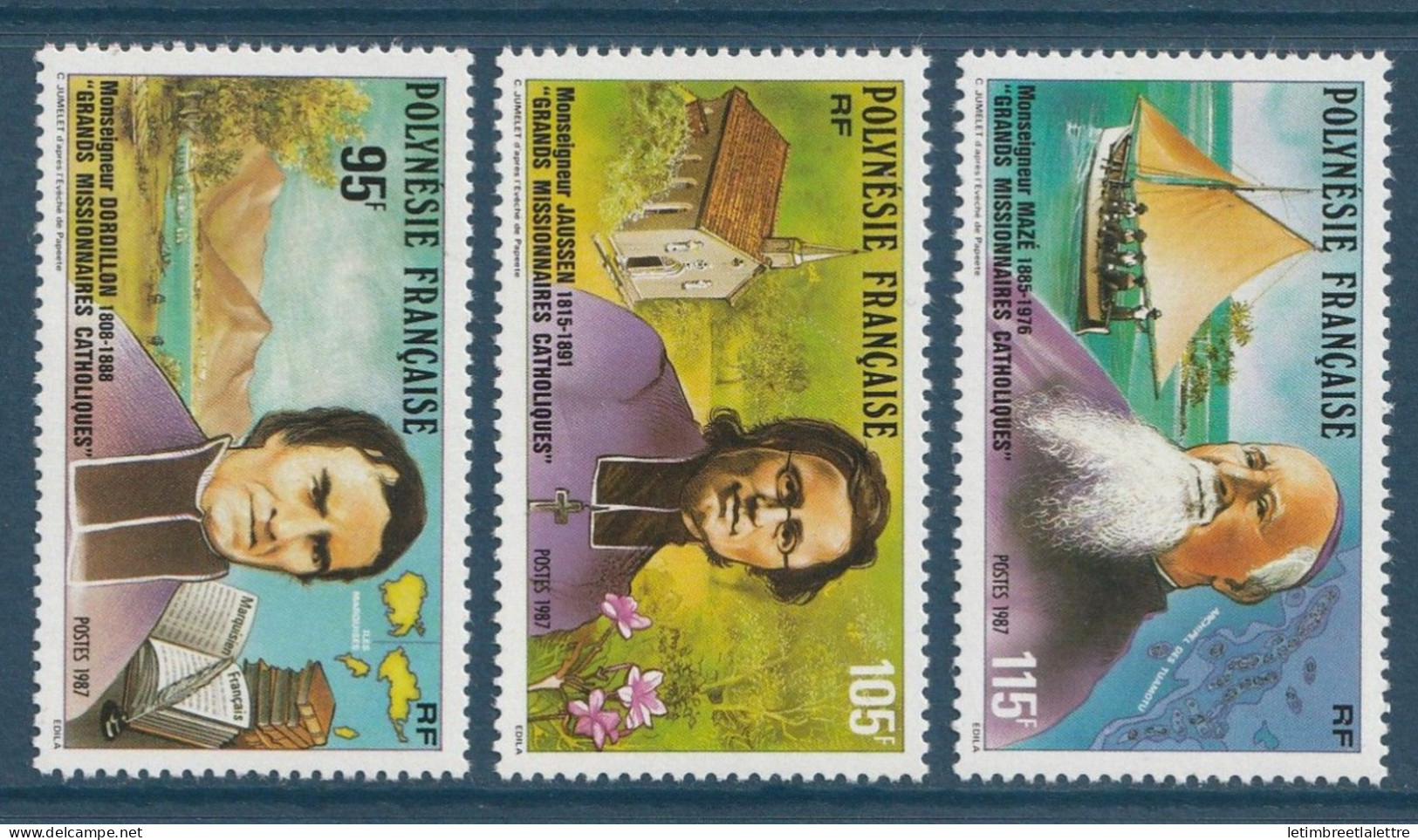 Polynésie - YT N° 292 à 294 ** - Neuf Sans Charnière - 1987 - Ungebraucht