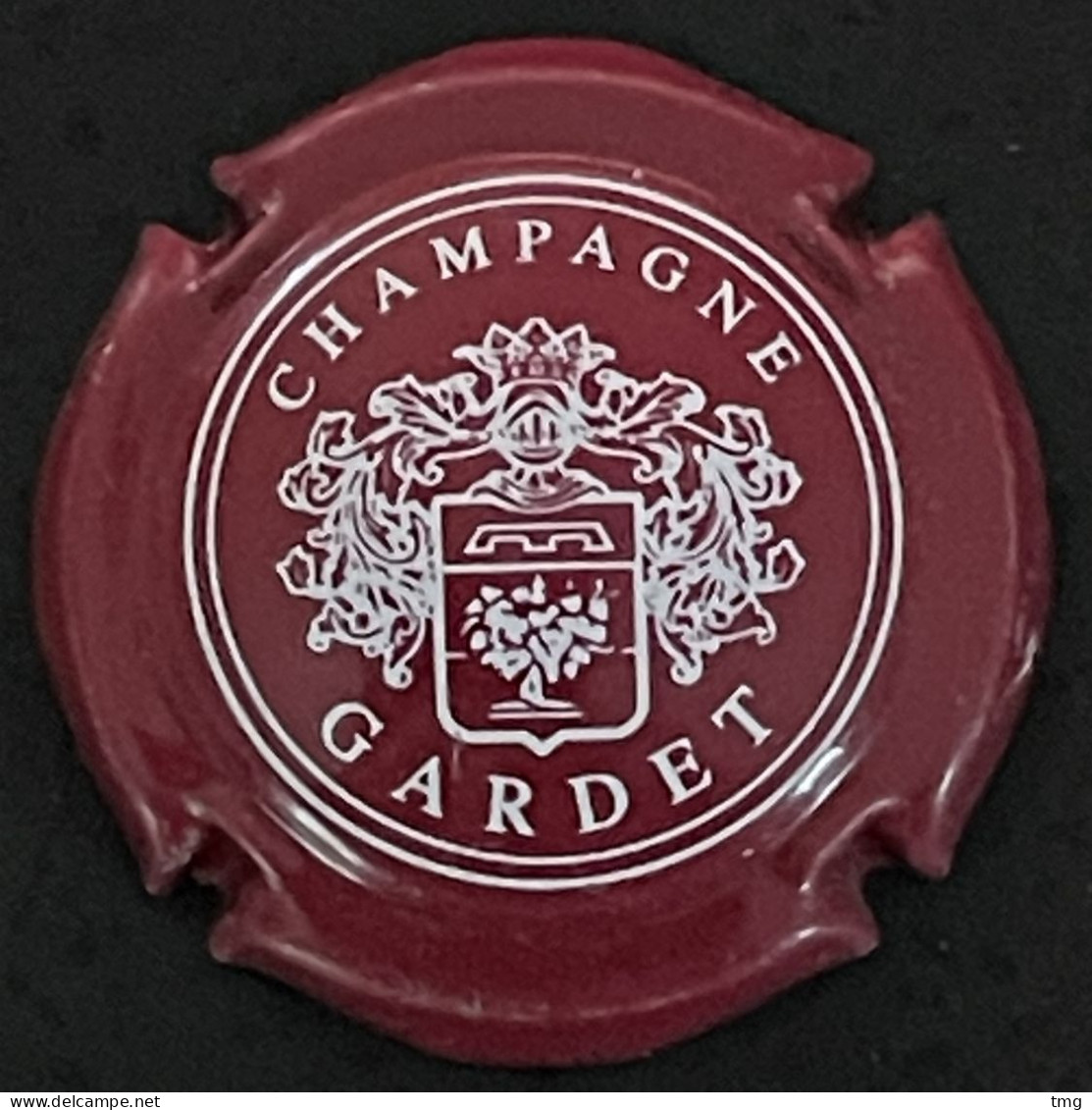 322 - 4 - Gardet (bordeaux Et Blanc) Verso Or (côte 2 €) Capsule De Champagne - Autres & Non Classés