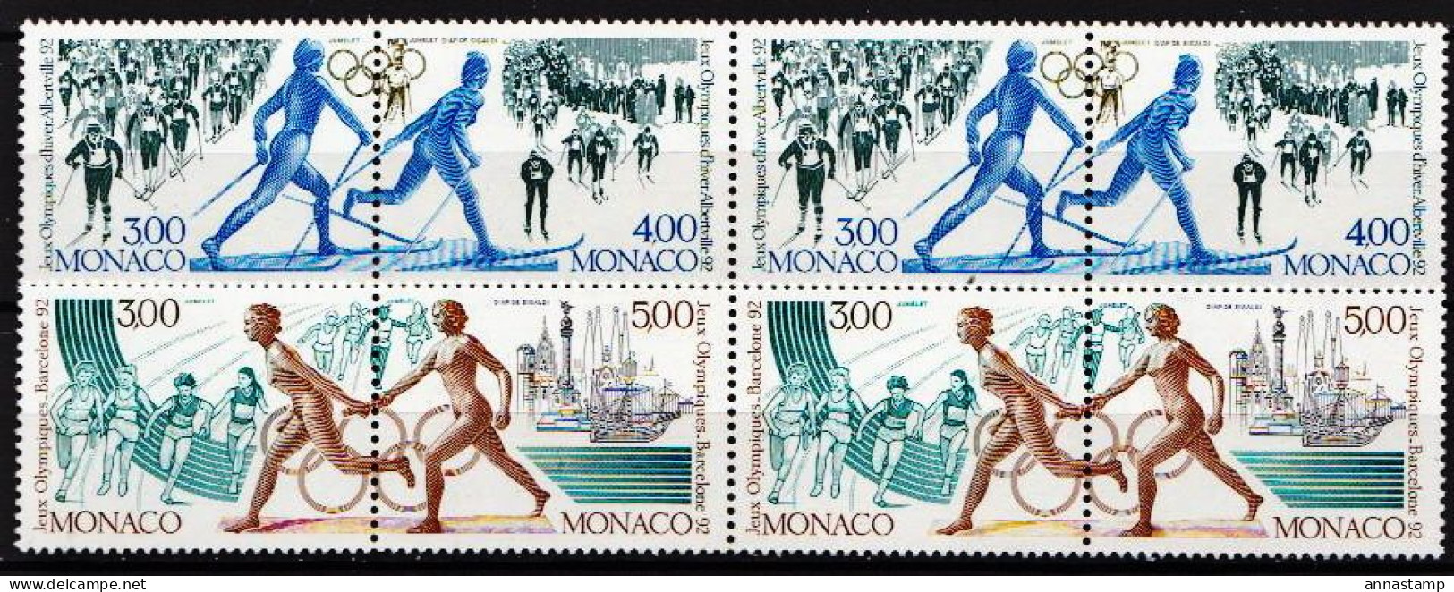 Monaco MNH Set In Pairs - Sommer 1992: Barcelone
