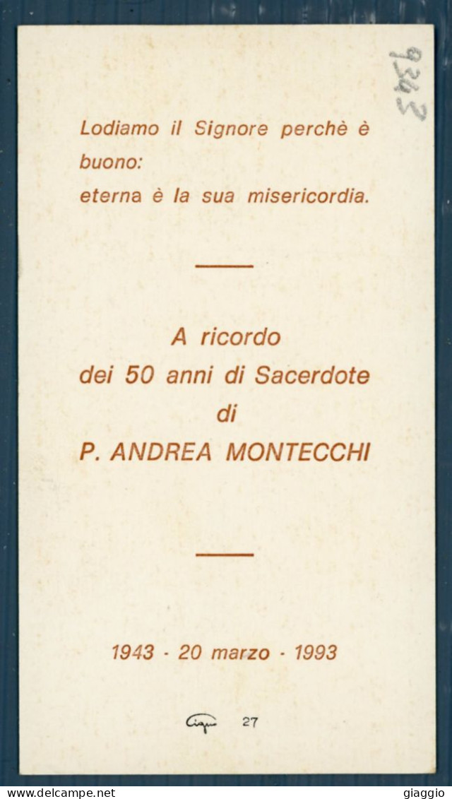 °°° Santino N. 9343 - A Ricordo Dei 50 Anni Di Sacerdote - Cartoncino °°° - Religion & Esotérisme