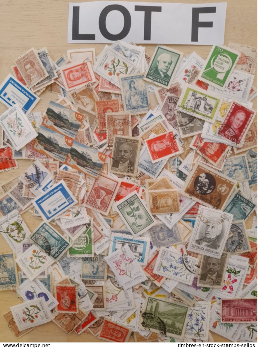 ARGENTINE VRAC 40 G , LOT F , DECOLLES, ANCIENS + MODERNES, MOYENS + GRANDS FORMATS - Lots & Kiloware (mixtures) - Max. 999 Stamps