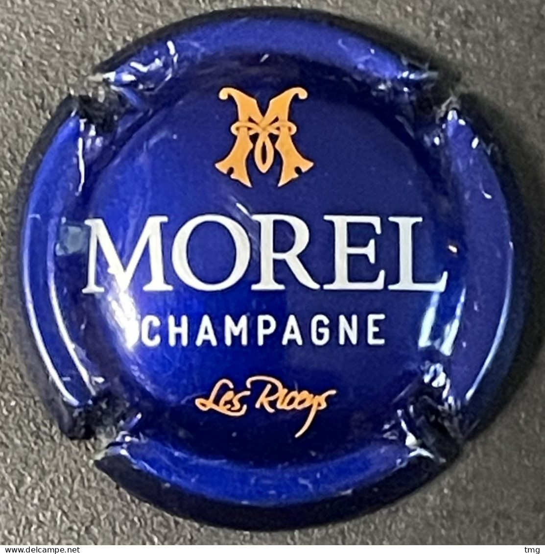 341 - NR - Morel Père & Fils, Bleu Argent Et Orange, Les Riceys Capsule De Champagne - Autres & Non Classés