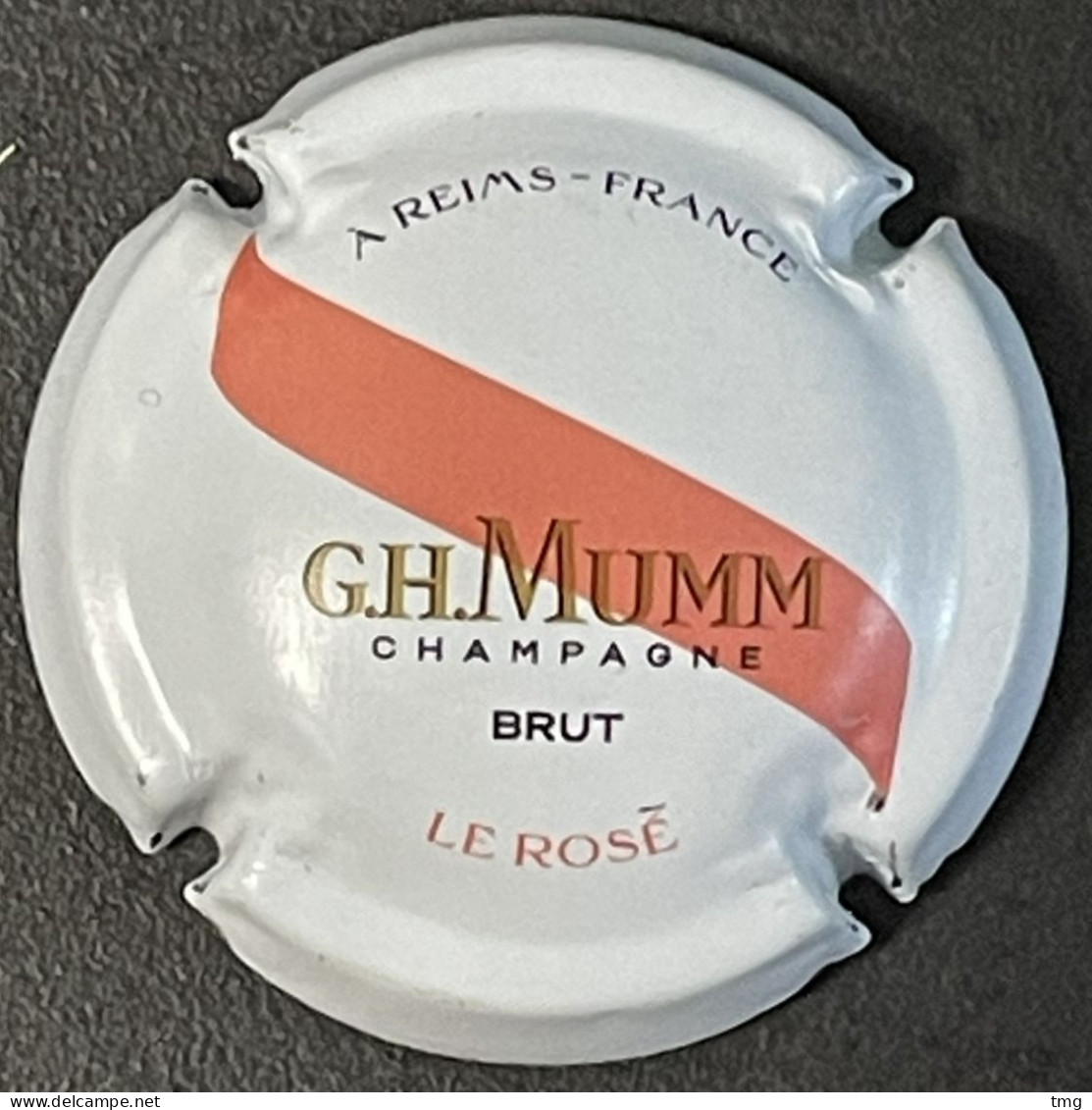344 - 162a - Mumm G.H. & Co, Blanc Mat, Barre Rose, Brut, Le Rosé (côte 1,5 €) Capsule De Champagne - Mumm GH Et Cie
