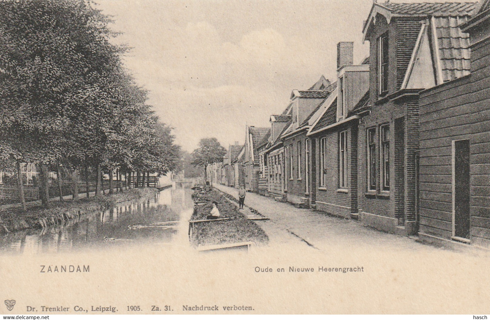 4934 39 Zaandam, Oude En Nieuwe Heerengracht. Rond 1900.  - Zaandam