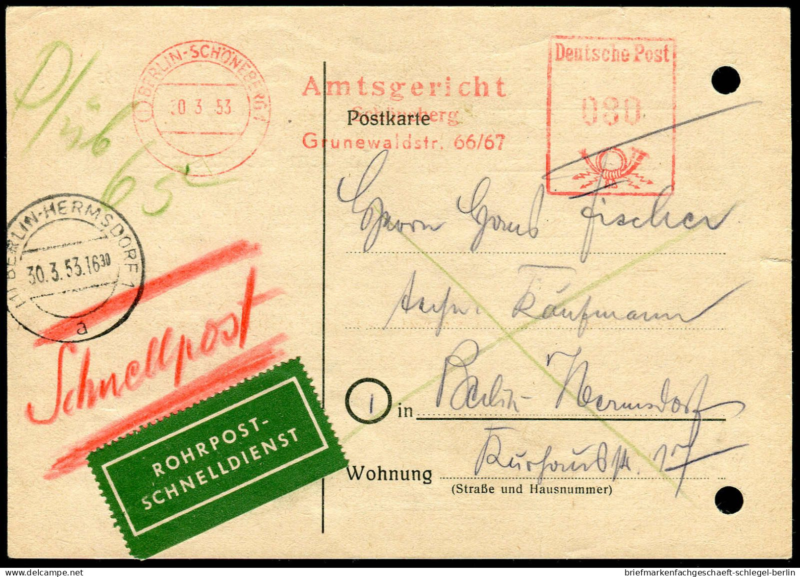 Berlin, 1953, AFS =080=, Brief - Autres & Non Classés