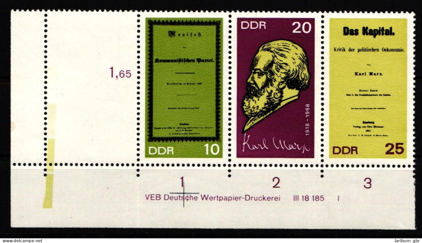 DDR W Zd 195 DV L Postfrisch Gefaltet #IV563 - Otros & Sin Clasificación