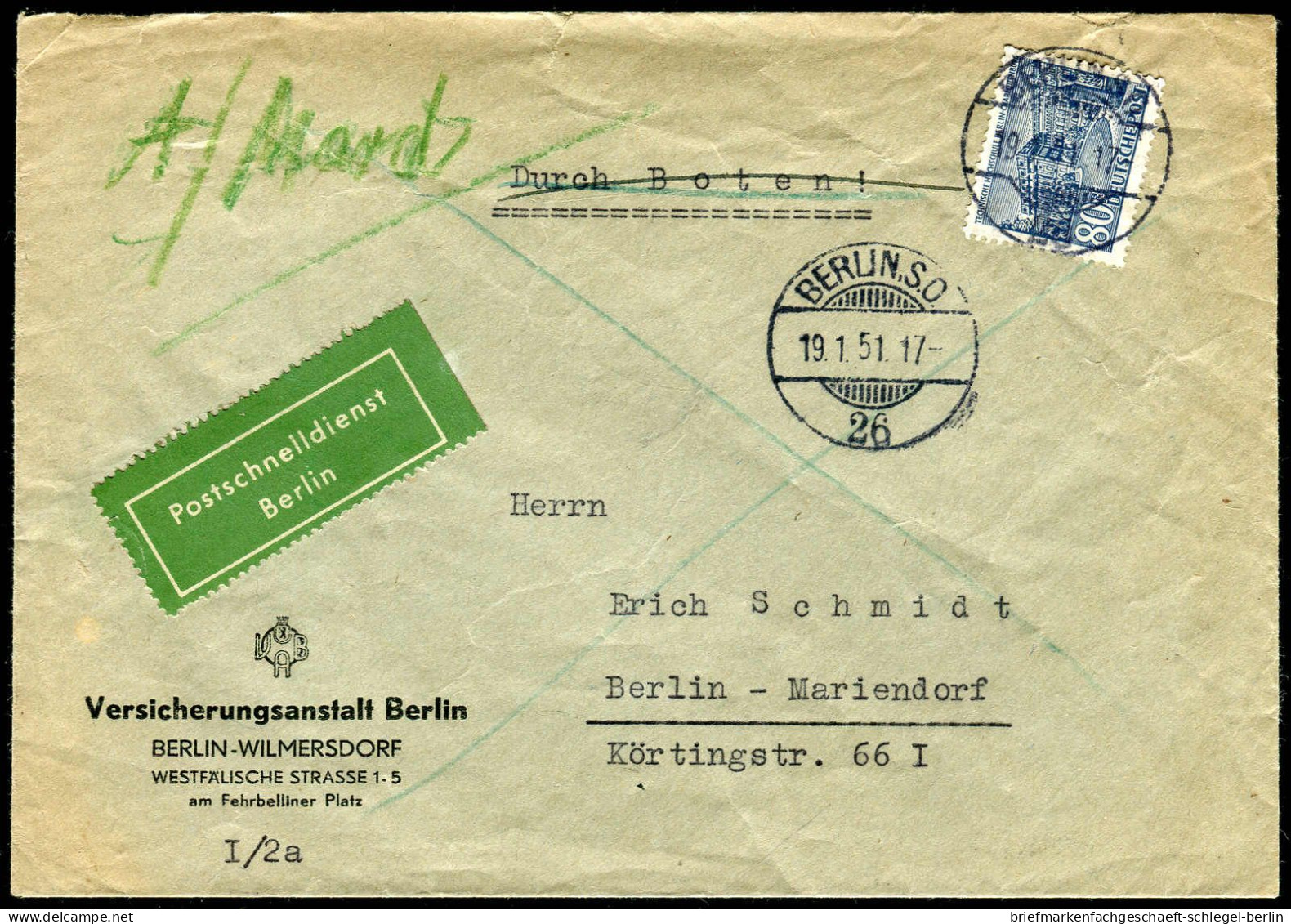 Berlin, 1951, 55, Brief - Other & Unclassified