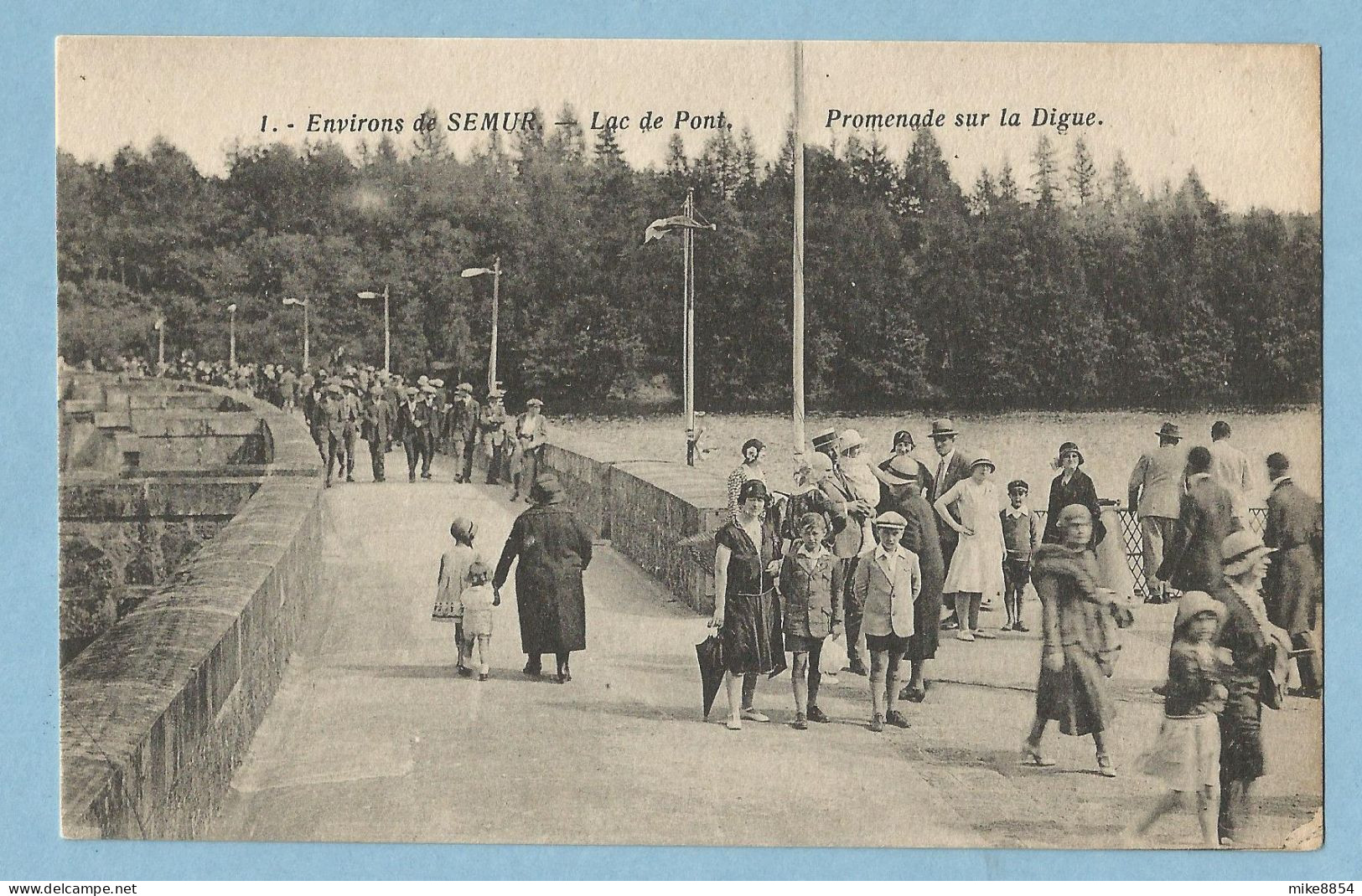 0518  CPA  Environs De SEMUR  (Côte D'Or)  Lac De Pont - Promenade Sur La Digue - Animée  ++++++ - Semur