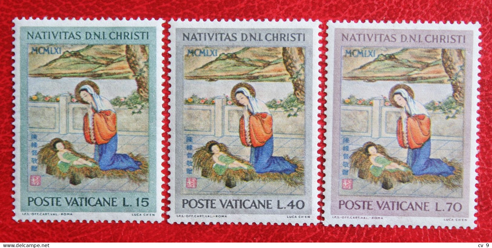 Natale Weihnachten Xmas Noel Kerst 1961 Mi 388-390 Yv 341-343 Ongebruikt / MH / * VATICANO VATICAN VATICAAN - Unused Stamps