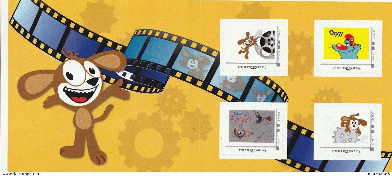 Feuillet Collector Film D Animation France 2012 IDT L P 20gr 4 Timbres Autoadhésifs N°130 - Collectors