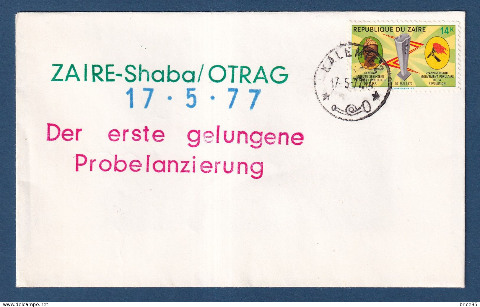 Zaire - Lettre - Astronautique - L'affaire OTRAG - 1977 - Lettres & Documents