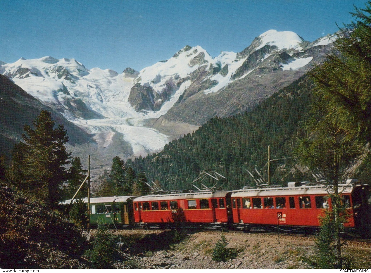 TRENO TRASPORTO FERROVIARIO Vintage Cartolina CPSM #PAA734.A - Trains