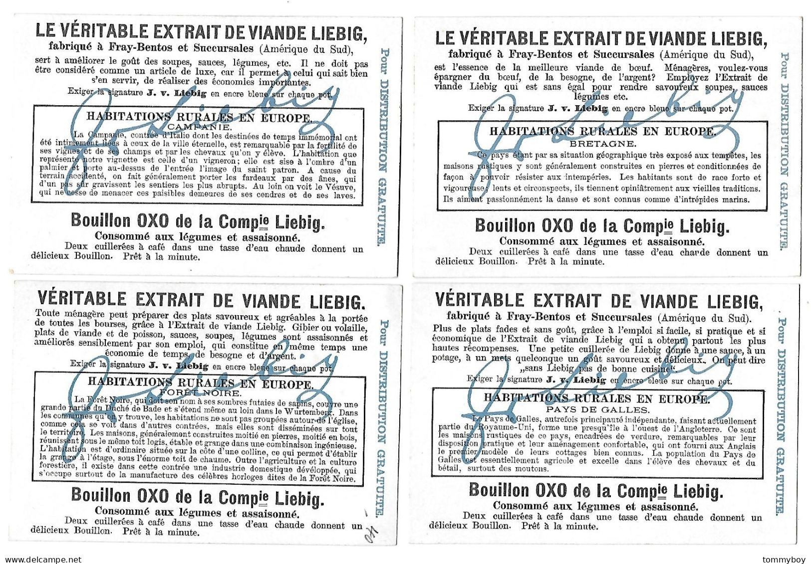 S 807, Liebig 6 Cards, Habitations Rurales En Europe (ref B20) - Liebig