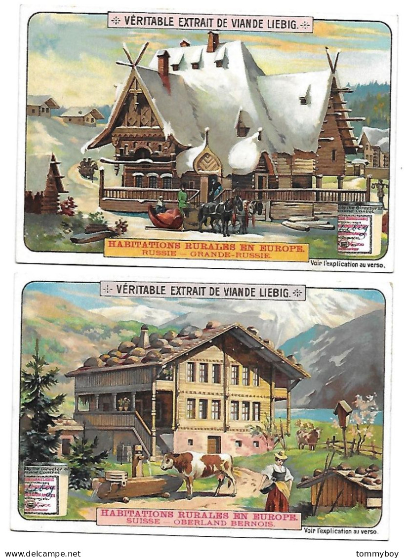 S 807, Liebig 6 Cards, Habitations Rurales En Europe (ref B20) - Liebig