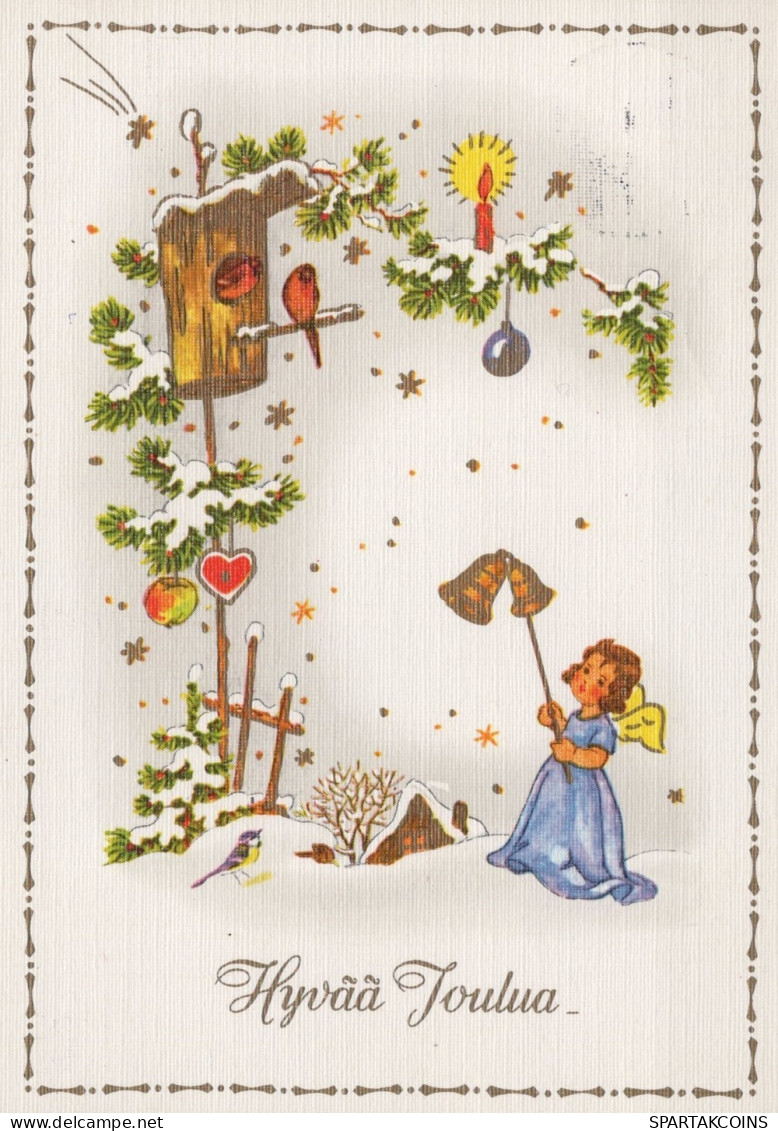 ENGEL WEIHNACHTSFERIEN Feiern & Feste Vintage Ansichtskarte Postkarte CPSM #PAH572.A - Anges