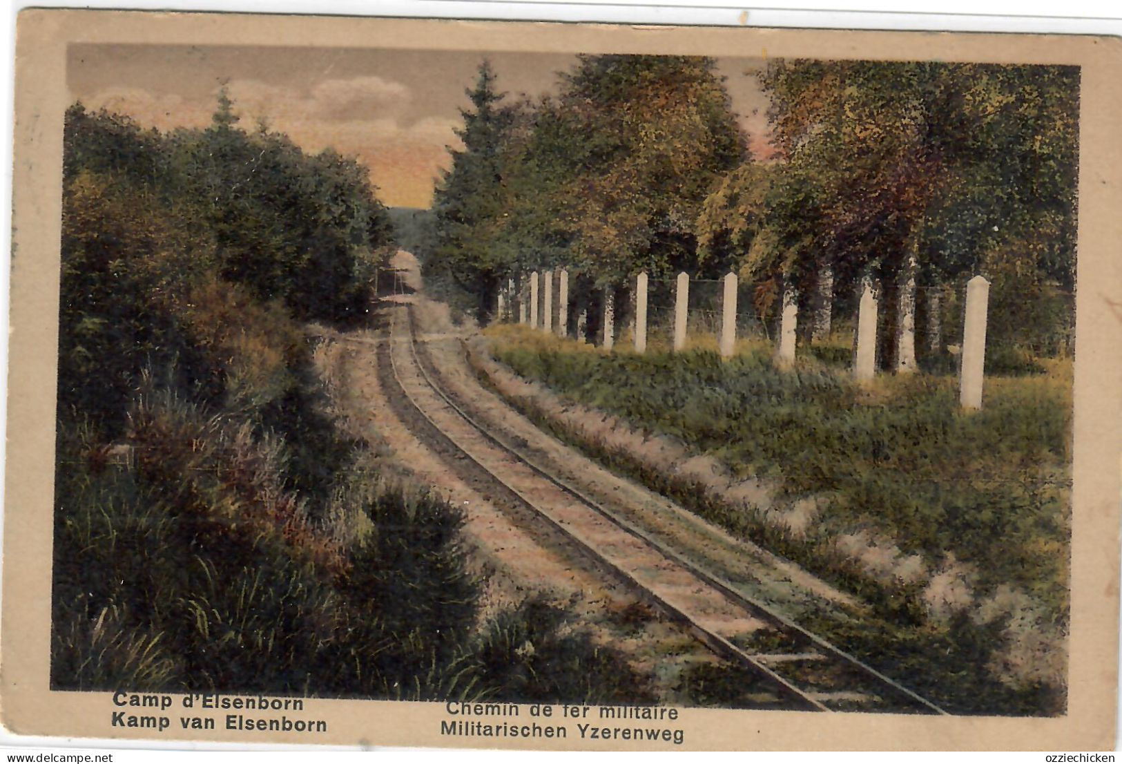 Elsenborn Camp Chemin De Fer Trein 1923 - Elsenborn (Kamp)