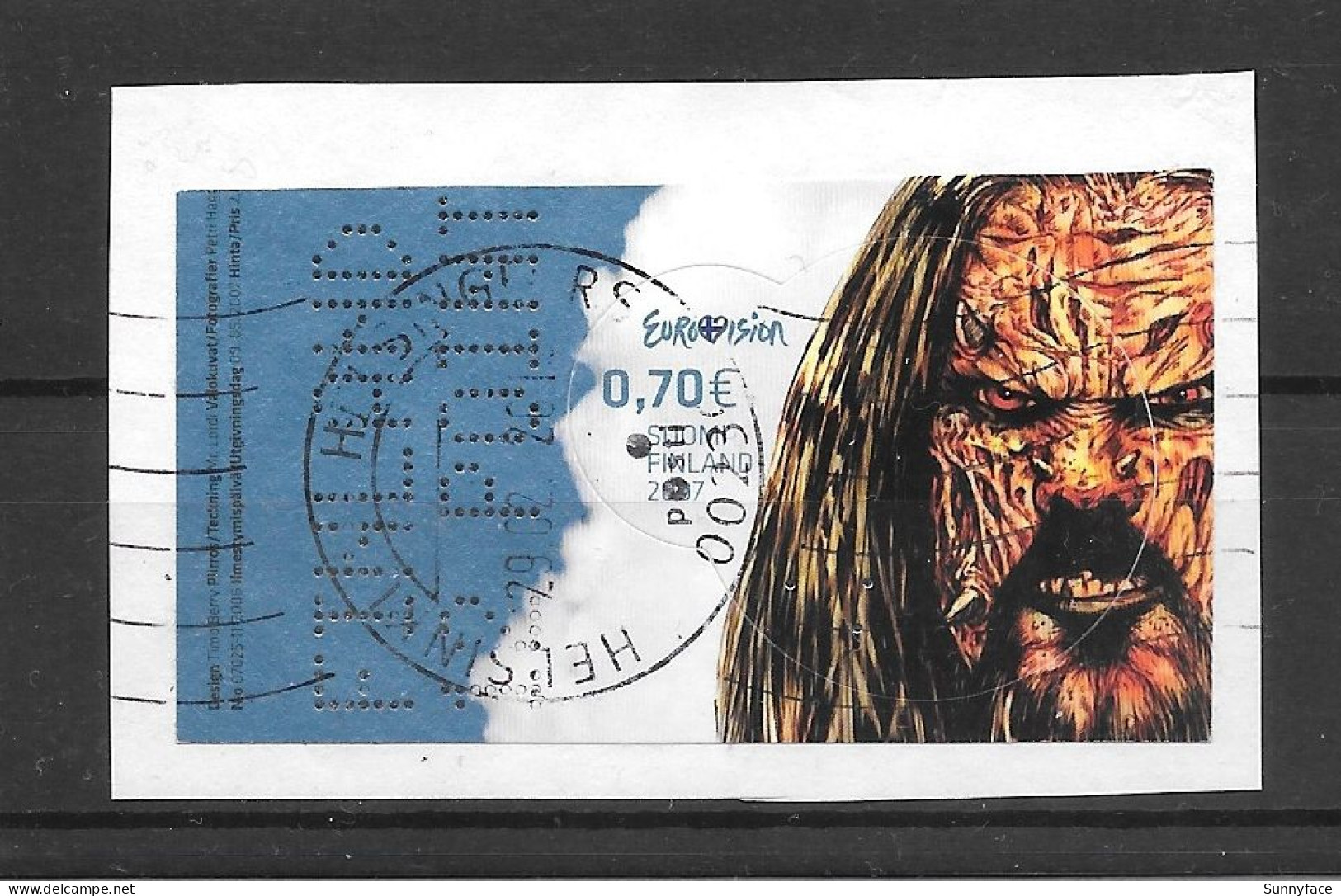 2007 Eurovision Song Contest Winner Lordi 0,70 € Cut Out Used Finland Finnland Finlande - Oblitérés