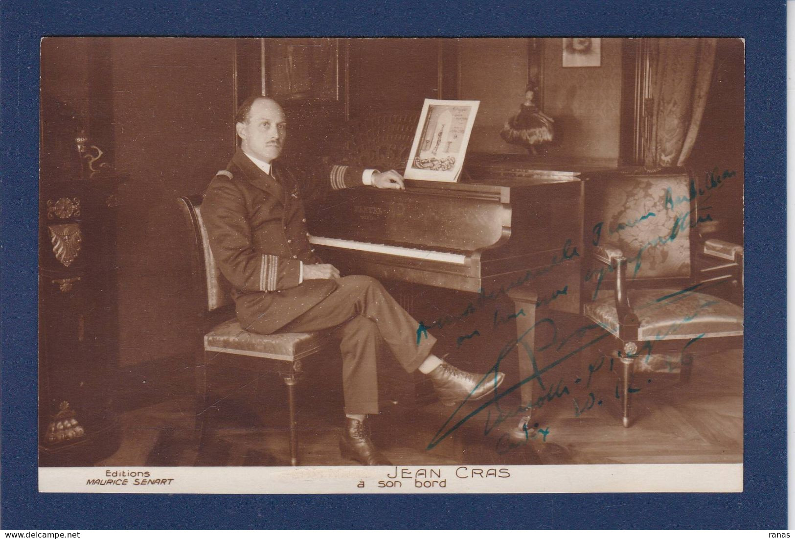CPA Autographe Signature Musicien Jean CRAS Officier De Marine Brest Non Circulée - Singers & Musicians