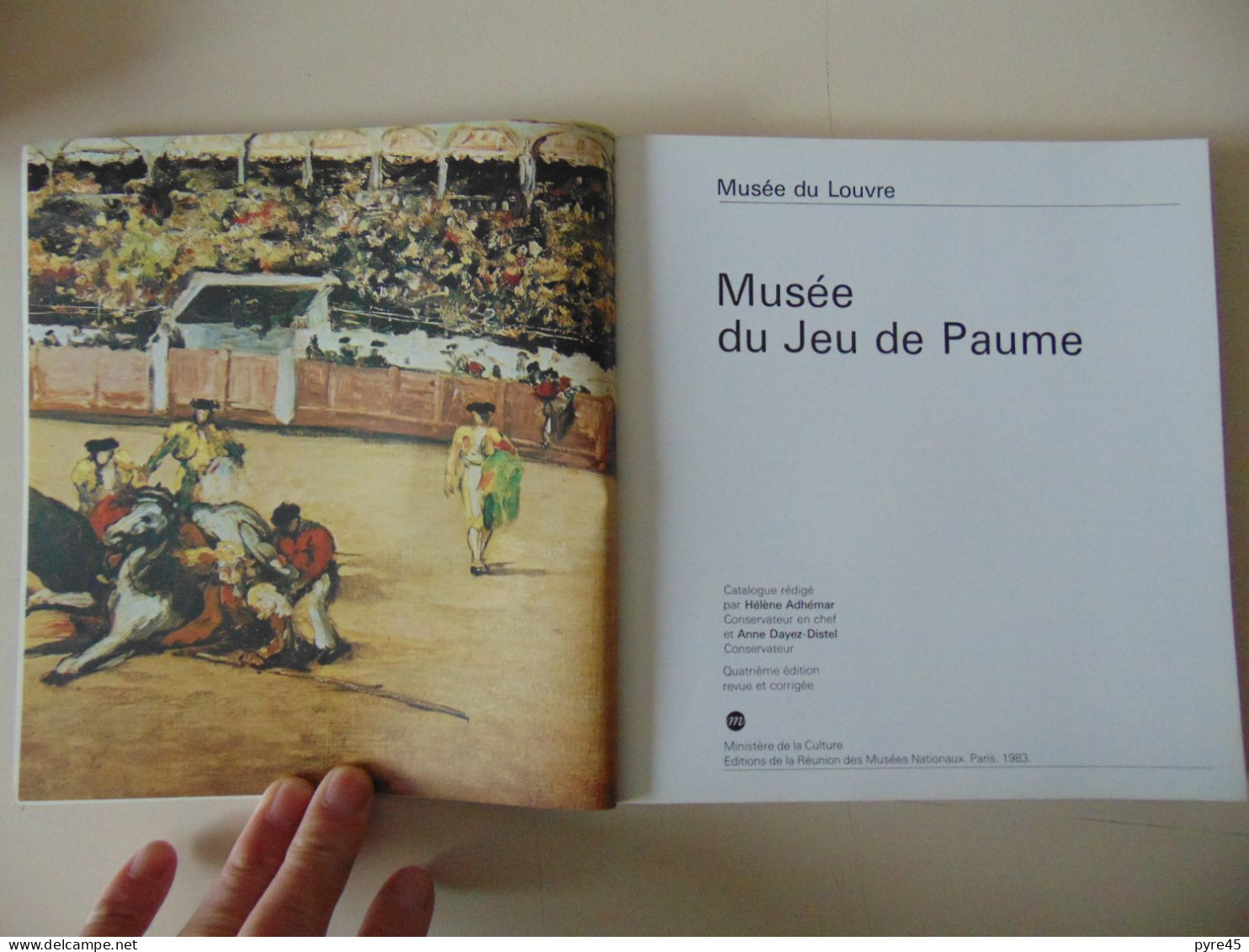 CATALOGUE MUSEE DU JEU DE PAUME 1983 MINISTERE DE LA CULTURE ROUSSEURS - Arte