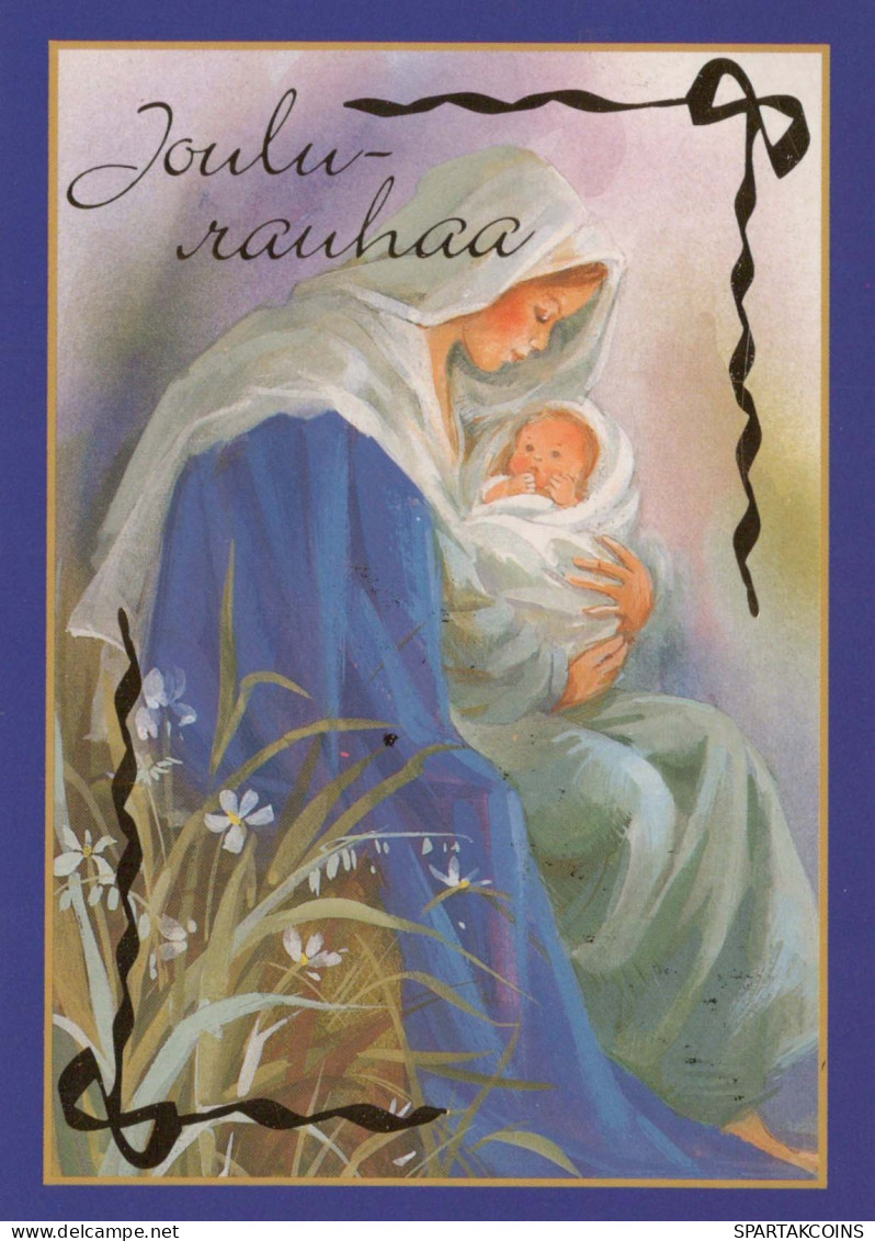 Vergine Maria Madonna Gesù Bambino Religione Vintage Cartolina CPSM #PBQ050.A - Virgen Mary & Madonnas