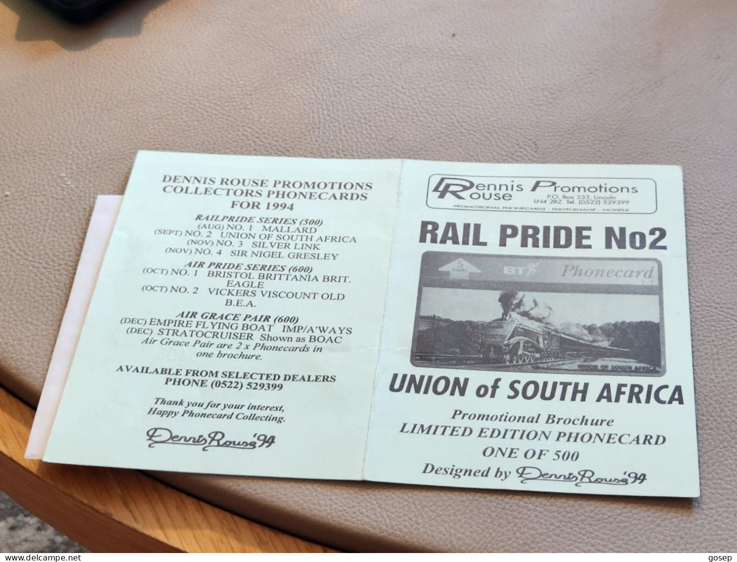 United Kingdom-(BTG-392)-Rail Pride-(2)-Union-(341)(5units)(429G07315)(tirage-500)-price Cataloge-10.00£-mint - BT Emissioni Generali