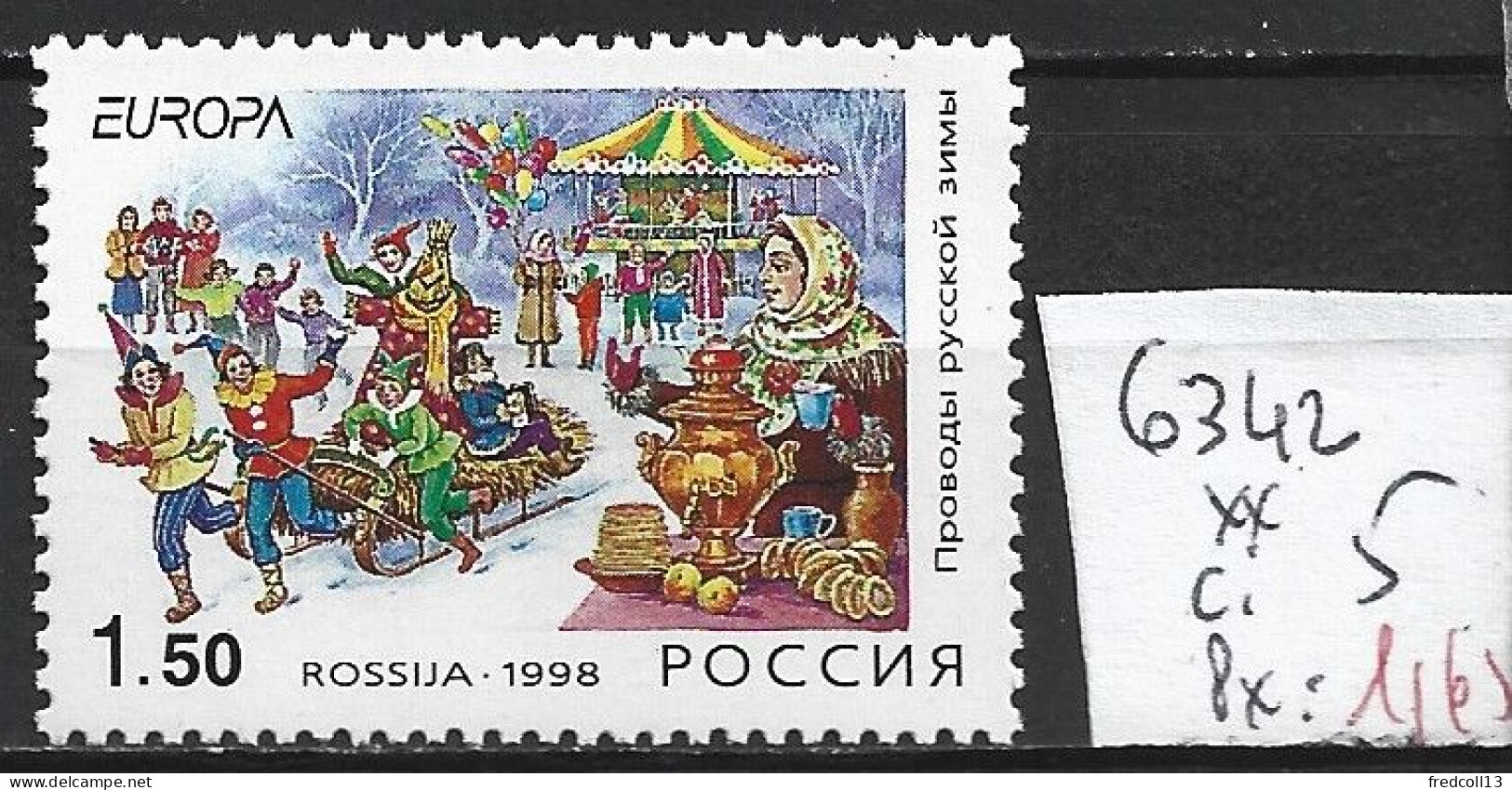 RUSSIE 6342 ** Côte 5 € - Ongebruikt